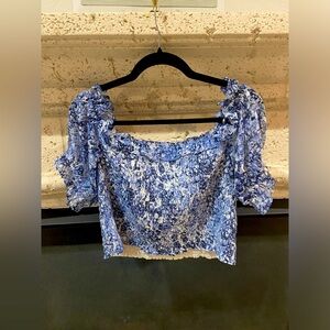 Express Floral Blouse and Skirt Set